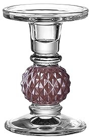 LEONARDO HOME 018640 Leuchter Poesia 12,8 cm Viola, Glas, 13 cm