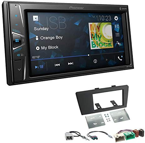 Pioneer DMH-G220BT 2-DIN Autoradio Mediacenter Bluetooth USB AUX passend für Volvo V70 II 2000-2003 schwarz 2000-2003