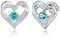 CDE Orecchini da donna in argento sterling 925, oro rosa, regalo di Natale per lei, Forever Love, cuore portafortuna, donna, gioielli per San Valentino, festa della mamma, compleanno, matrimonio,