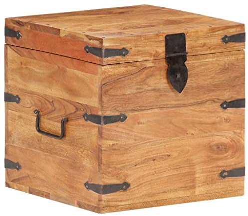 vidaXL Truhe 40x40x40 cm Akazie Massivholz