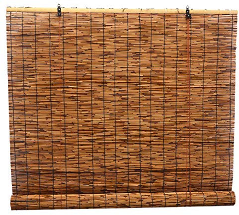 Natürlicher Bambusrollo,Blackout Rollo Bambus Für Den Außenbereich,Anhebende Reed Vorhang,Dekoration Für Bambusjalousien,Garten,Terrasse,Schilf Vorhang Innenbereich,Raffrollo,60x70cm/23.5x27.5in