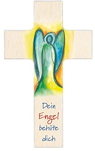 Fritz Cox Kinderkreuz 'Ein Engel behüte Dich' 15cm natur
