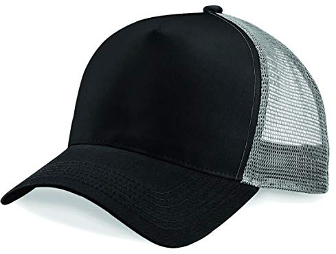 Trucker Cap Mesh Back Baseball Cap Snapback Gr. One size, schwarz / grau