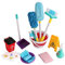 deAO Juguete de Limpieza para el Hogar con Escoba, Cubo, Fregona, Jabón, Recogedor, Tarjetas de Clasificación y más Accesorios Incluidos – Juego Infantil Muy Divertido