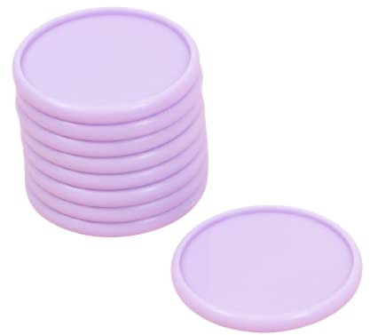 Craftelier - Kunststoffscheibenringe L zum Binden von Planern, Agenden oder Alben | Ideal für Scrapbooking und andere Bastelarbeiten | Packung mit 9 Stück 45mm Durchmesser - Farbe Violett