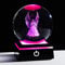 8 cm große 3D-Schutzengel-Figuren aus Kristall mit LED-Lampenständer, Engelchen mit Flügeln, Glasornamente für Frauen, Heiliger betender Engel Andenken