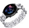 22mm Metall Armbänder Kompatibel mit Amazfit GTR 2 / GTR 2e / GTR 47mm / Amazfit GTR 3 / GTR3 Pro Armband Für Frauen Damen Leder Edel Luxus Ersatzband Uhrenarmband (Silber3)