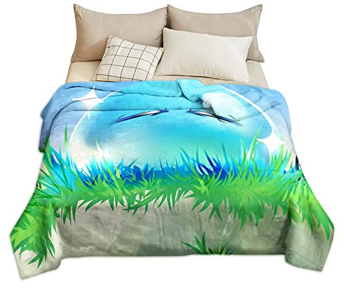 Zhongkaihua Anime Decke That Time I Got Reincarnated as a Slime Figur bedruckte Flanell Decke Weich Gemütlich für Zuhause Bett Sofa