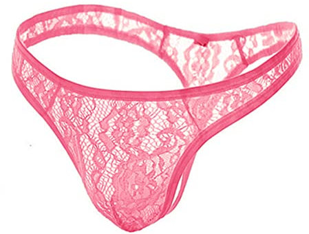 VemeFufu String Homme Slip Mankini Jockstrap Tongs pour Hommes Rose