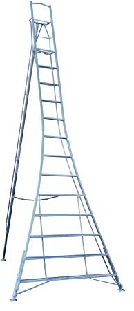Garden Master® 3 Leg Fully Adjustable Platform Tripod Ladder | Garden/Orchard Ladder | Auto Locking Clips | Claw Grip Feet | Free Rubber Feet | 150kg Load Capacity | 13 Steps | 4.8m