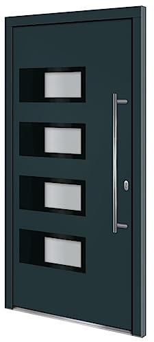 vidaXL Haustür Anthrazit 110x210cm Aluminium und PVC