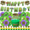 Simmpu 34PCS Ninja Geburtstag Deko,Ninja Geburtstagsdeko Luftballons Ninja Party Dekoration Ninja Kuchendeko Cupcake Topper