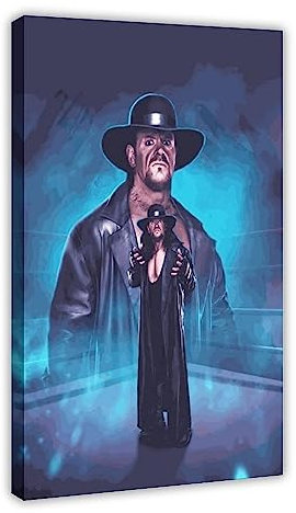 WWE The Undertaker Pro Wrestler Poster auf Leinwand, Schlafzimmer, Dekoration, Sport, Landschaft, Büro, Raumdekoration, Geschenk, Rahmenstil, 60 x 90 cm