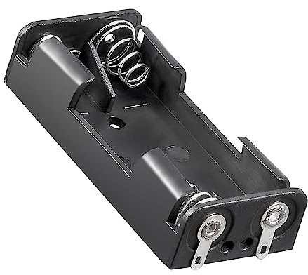 Batteriehalter für 2X AAA Micro LR03 Abmessungen 53x24,5x13mm mit Lötfahnen U-Form – Batteriehalter AAA Micro, Batterie Halterung Elektronik (Kunststoff)