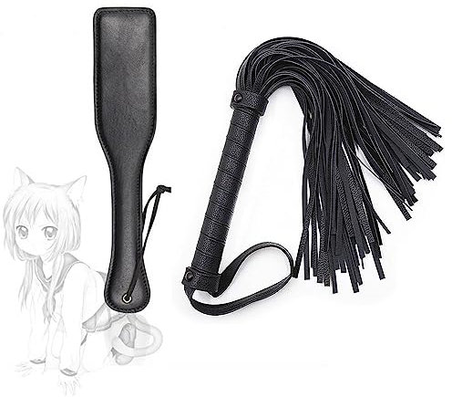 HUNTVE Fouet Cuir Cravache Équitation Cravache Anglaise avec Poignée et Corde(2pcs)