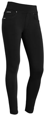 Freddy - N.o.w.® Mittelgroße schmale Hose mit Umlauf aus Jersey, Schwarz, XS