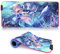 Tapis de Souris de Jeu RVB Genshin Impact XXL Tapis de Table/Grande Taille LED Sangonomiya Kokomi Bords Cousus Tapis de Jeu Bureau Maison Gamer Personnage de Jeu （30x80cm）