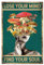 GLOBLELAND Vintage „Lose Your Mind Find Your Soul“ Metall-Blechschild Plakette Poster 8x12 Zoll Retro-Metallwand Dekorative Blechschilder Für Zuhause Küche Bar Café Club Obstgarten