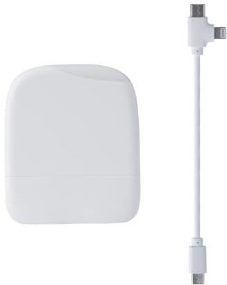Xoopar Ice Powerbank Externer Akku 5000 mAh mit Touch-Licht - Weiß | 5000-mAh-Akku mit integriertem Touch-Licht - recycelter Kunststoff (GRS), kompatibel mit iPhone und Android