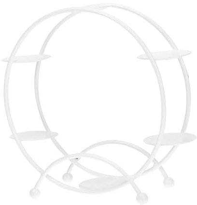 ULDIGI 1 Stück Karton Modell Ausstellungsstand Schmuck-organizer-turm Figuren Stehen Dekorative Regale Runder Ausstellungsstand Halskette Nachtisch Riesenrad Rahmen Weiß Kind Legierung