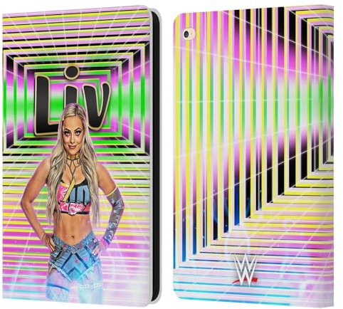 Head Case Designs Licenza Ufficiale WWE Ritratto Liv Morgan Custodia Portafoglio in Pelle Compatibile con Apple iPad Air 2 (2014)
