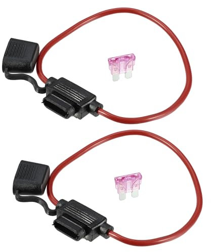 A ABSOPRO Porte-fusible étanche à Lame Standard 3A 12AWG Porte-fusible en Ligne Porte-fusible à Lame en métal Noir