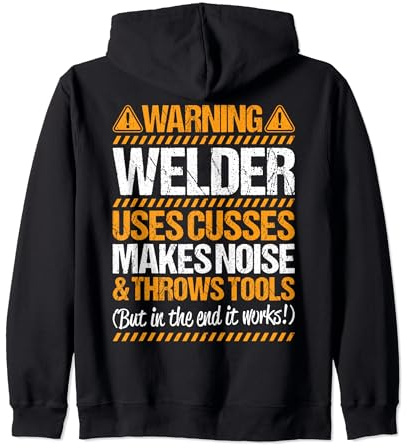 Welder Welding Throws Tools Welder Zip Hoodie