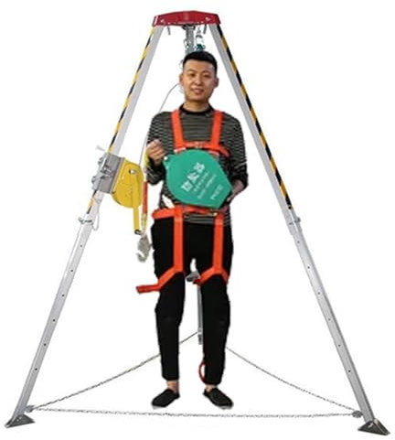Rettungsstativ Stativ und Winde für beengte Räume – Schachtkanal-Rettungsstativsystem mit 1200 1800 2600 LBS Winde und Absturzsicherung, Hebe- und Rettungsausrüstung für den vertikalen Zugang ( Color