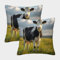 CTAMM Kuh Kissenbezug,40x40cm 2er-Pack,Kissenbezug,Sofa Kissen,modernes Cartoon,Schlafzimmersofa,Outdoor-Kissenbezug
