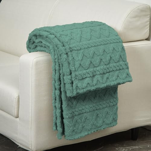 WONGS BEDDING Kuscheldecke 150x200 Grün, Kuscheldecke Flauschig Sofadecke Weiche Warme Fleecedecke für Wohndecke Tagesdecke Blanket