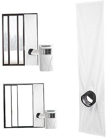 Liummrcy Kit de Vendeur AC Portable, Bouchon de fenêtre de climatiseur Portable 200 cm Rape de Fixation étanche réglable Kit de fenêtre de climatisation Mobile, 200 cm