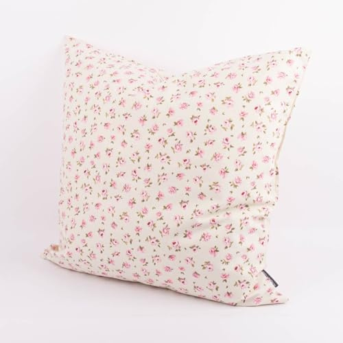 SCHÖNER LEBEN. Kissenhülle Classic Little Rose Ecru rosa div. Größen, Größe:40x40cm (HxB)