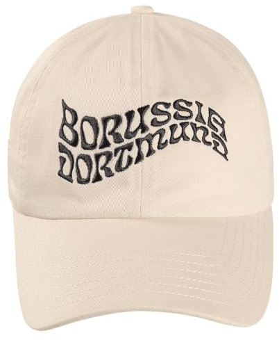 Borussia Dortmund Damen BVB Drift Cap - Naturfarbe, 100% Baumwolle Baseballkappe, Beige, Einheitsgröße EU