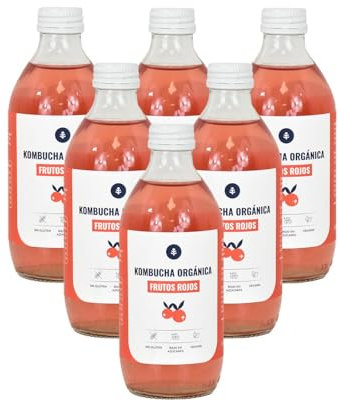 Planète potager | Pack 6 x Kombucha Eco Fruits rouges 330 ml | Fermentation naturelle | Probiotiques pour le système digestif
