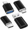 YHQZ 4 Pcs Micro USB to USB C Adapter,USB C to USB 3.0 OTG Adapter,USB C Adapters,usb c adapter,micro usb to usb c Compatible with Laptop,Power,Car,Smartphone,Headphone,Bank,Hubs,Airpods,Mic(Black)
