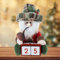 Adventskalender Kisten Holz, Weihnachts Countdown Kalender mit Holz Würfel, Weihnachtskalender Tischdeko, Weihnachten Holzfiguren Deko Countdown Kalender für Büro Hochzeits Ferien (Weihnachtsmann)
