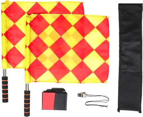 Sosoport 1 Satz Schiedsrichter-Banner-Set red Card schiri Karten Fußball Schiedsrichter Zubehör fußball Accessoires gelbkarten Rugby Rot Rennleitungsflagge handschwenkende Fahnen Stoff