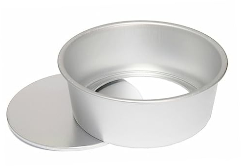Garneck 26 Cm Runde Kuchenform Aus Aluminium Mit Abnehmbarem Boden – Hochwertige Backform Für Torten - Kuchen Und Brot - Ideal Für Kreative Backprojekte Silberfarben