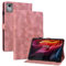 Rosbtib Coque pour Lenovo Tab K11 Plus/M11 Plus 2024 11.45 Pouces, Multi-Angles de Visualisation Housse de Protection en Similicuir avec Porte-Carte Couverture Motif Lys, Rose