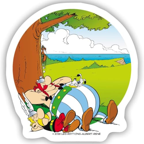 Asterix & Obelix Machen Siesta Mit Idefix Sticker Aufkleber