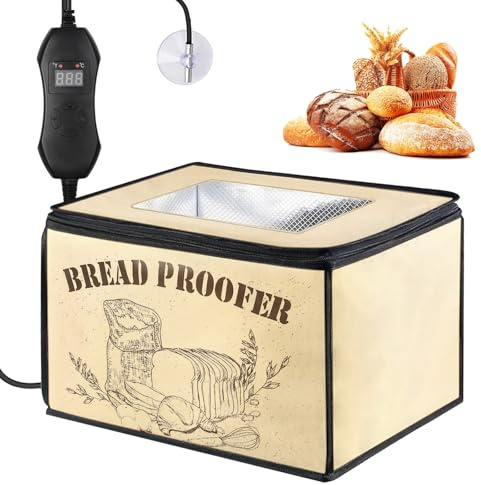 TECKZOON Camera di Lievitazione per Pane con Temperatura Regolabile, Riscaldatore e Timer per Impasti di Pane a Lievitazione Naturale, Panificazione Artigianale e Yogurt