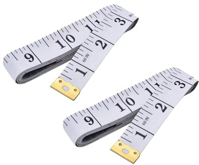 XEO HOME Body Measuring Tape (Pack of 2) 60 INCH/150 CM Double Sided Soft Tape for Kids Waist Height Weight Loss Fat Tailors Sewing & Dressmaking Smart Fabric Measure Tapes Mini Pocket Measures Ruler