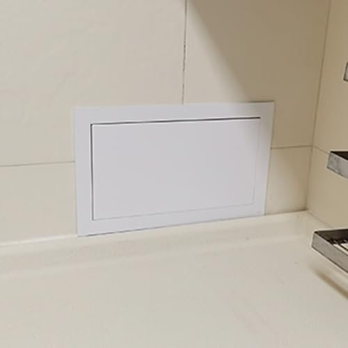 Trampilla Pladur 300x300 450x450 300x400 150x150 Panel de acceso de aluminio blanco con puerta. Puerta de servicio de pared con mecanismo de clic. Puerta de inspección(8 x 8(20 x 20 cm))