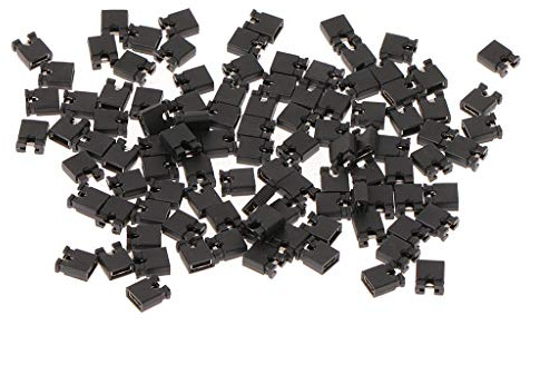 NIHENHAO 100 Pcs 2.5m Standard Jumper Blocks Caps For Hard Drive DVD Motherboards
