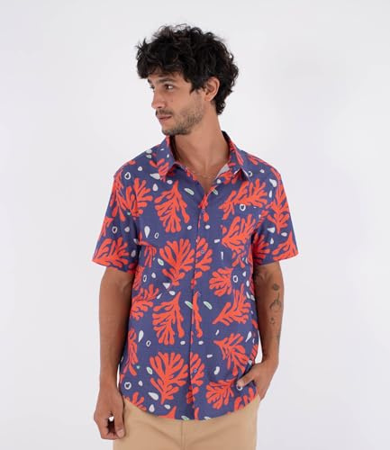 Hurley Herren Men's Short-Sleeved Shirt - Printing Press Coral T-Shirt