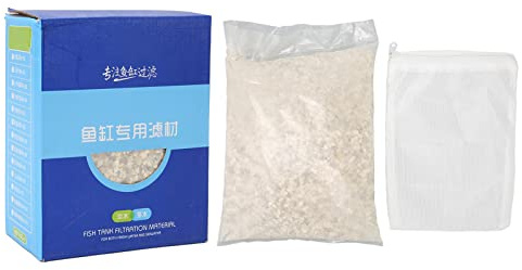 Gavigain Médias filtrants biologiques pour Aquarium, coquilles d'huîtres, avec Sac en Filet, pour Eau Douce et Eau de mer.