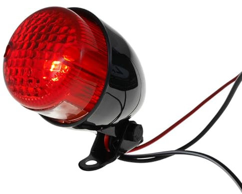 Mini Rücklicht Bremslicht schwarz E-geprüft für Chopper Custom Motorrad