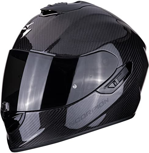 Scorpion Motorradhelm Exo 1400 Air Carbon Solid, Schwarz, Größe XS, 14-261-100-02
