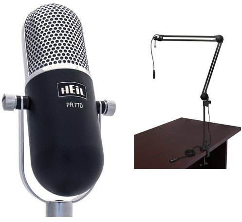 Heil Sound PR-77D Vintage Microphone (Broadcast Bundle, Black)