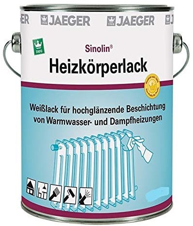 Jaeger Sinolin® Heizkörperlack weiss (2,5 Liter, weiss hochglänzend)